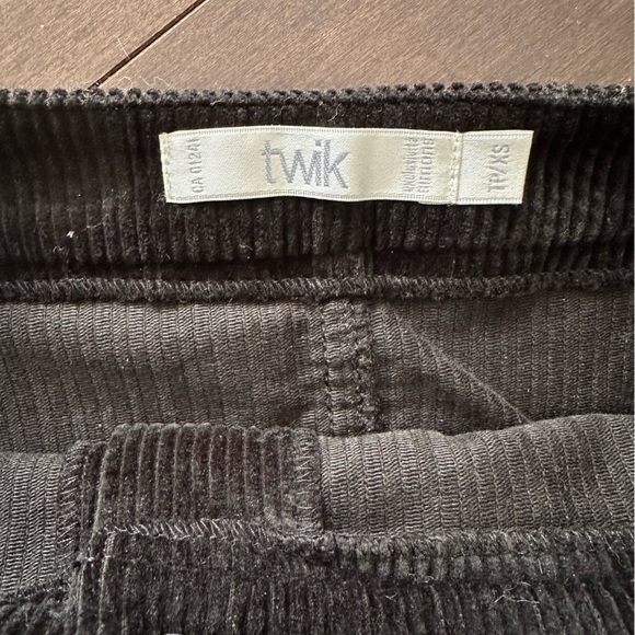 Twik Corduroy Mini Skirt, Size XS, color black - Picture 2 of 8